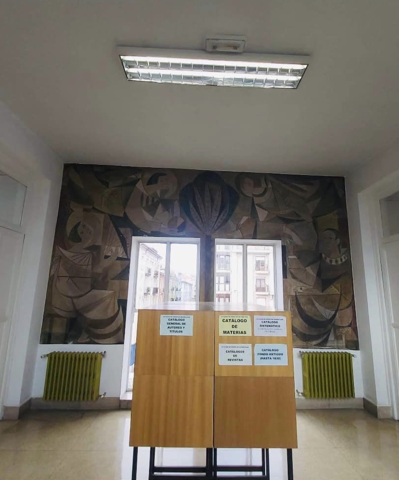 Mural de la Biblioteca Municipal Menéndez Pelayo, Santander