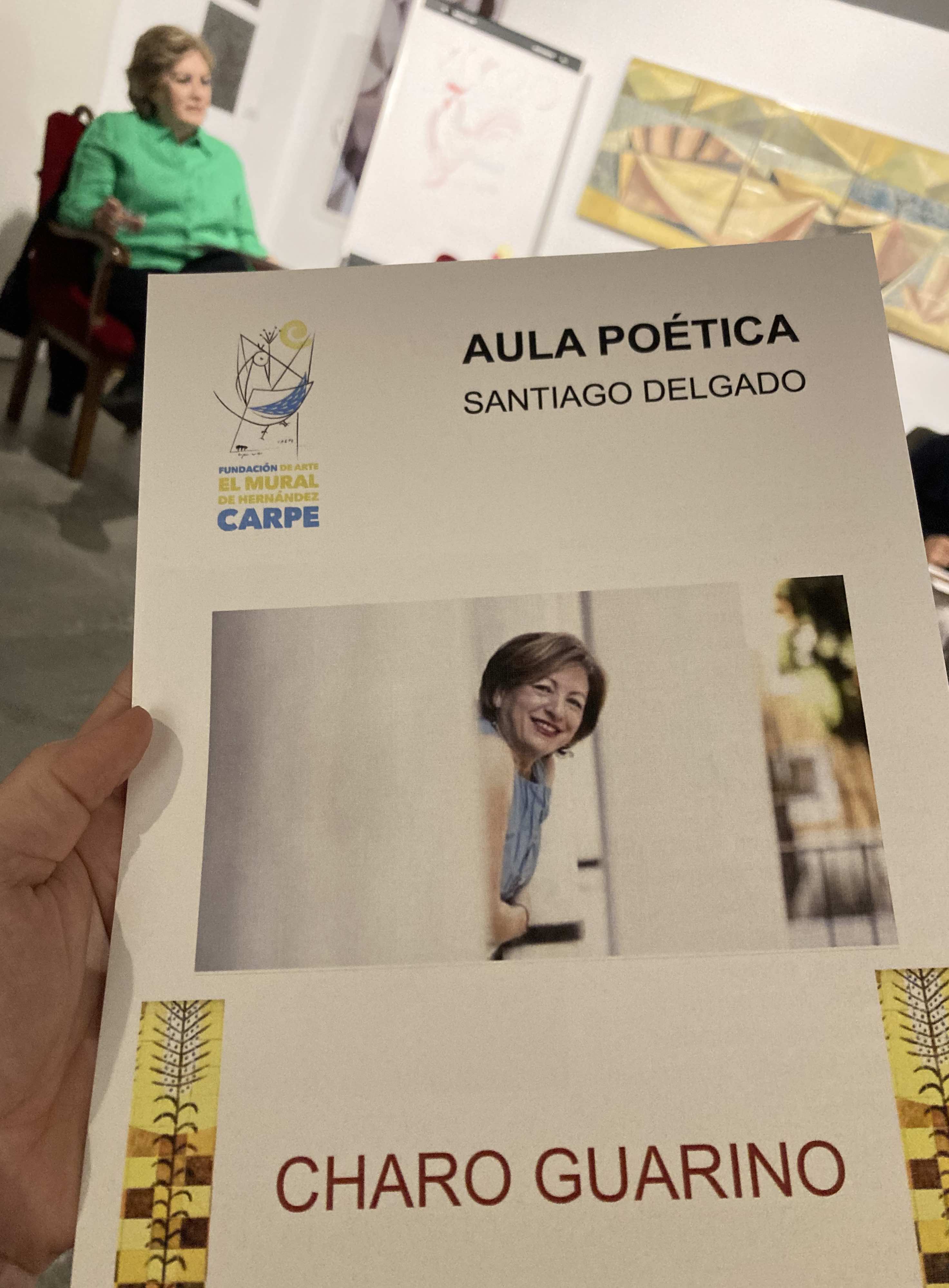 Charo Guarino en el aula de poesía