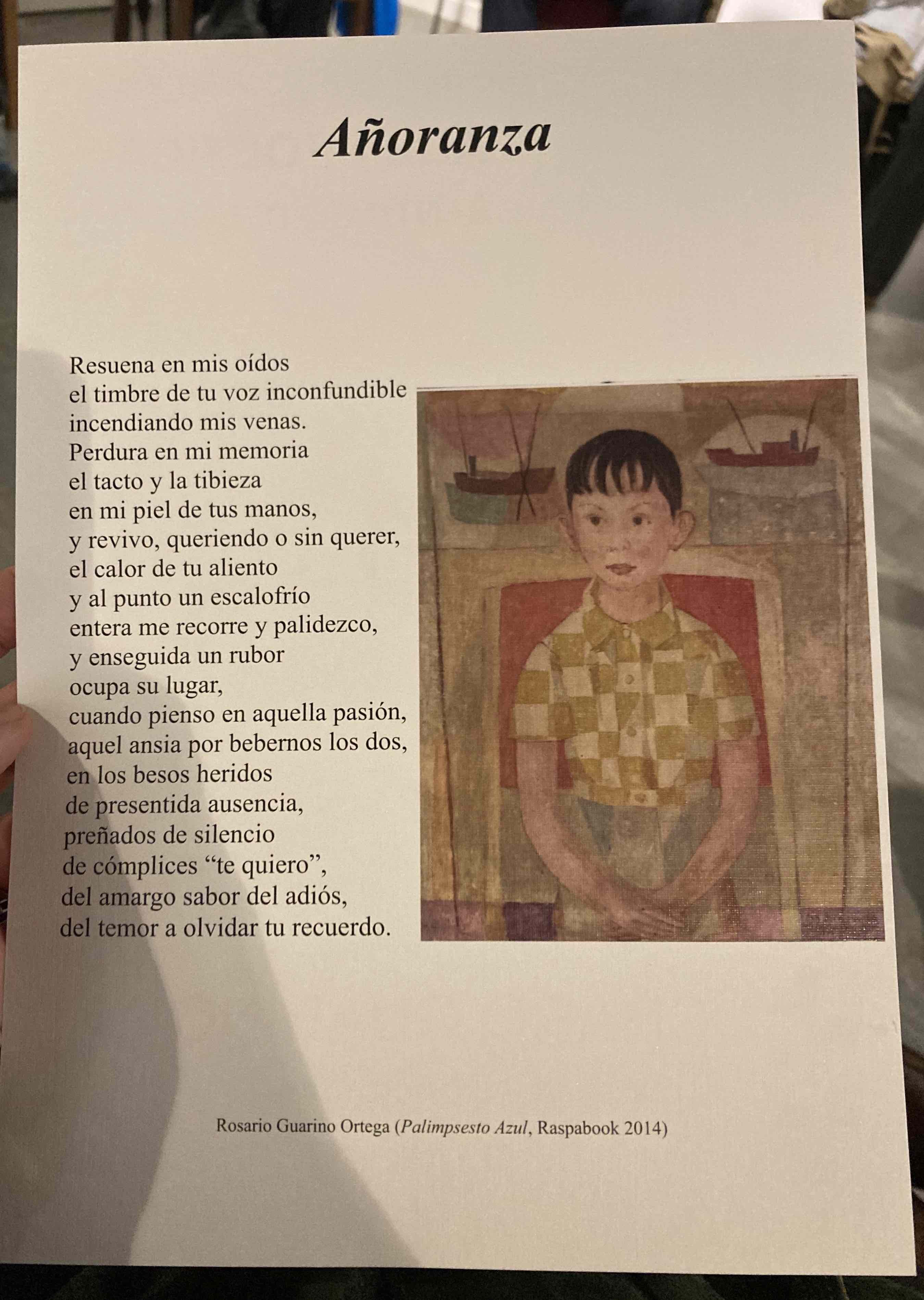 Poema Añoranza de Charo Guarino