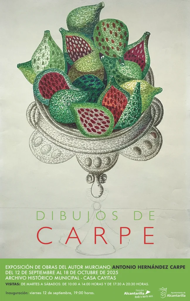 Cartel de la exposición Dibujos de Carpe en Alcantarilla