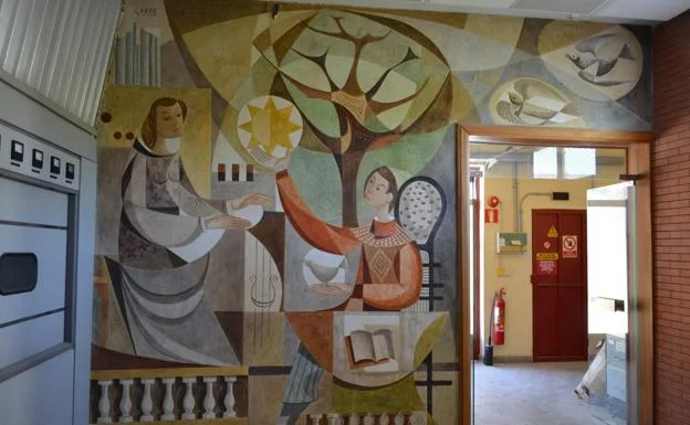 Mural de Hernández Carpe en el edificio de RNE en las Torres de Cotillas